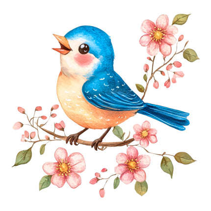 Bird 100% Cotton Fabric Panel Block S6013