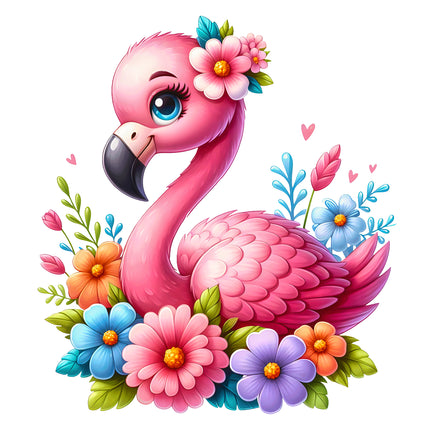 Flamingo 100% Cotton Fabric Panel Block S6032