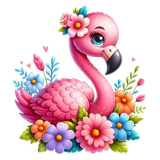 flamingo cotton quilt panel