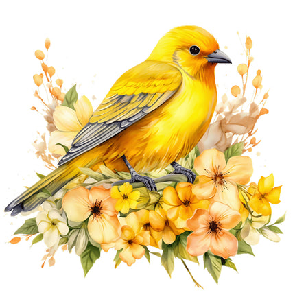 canary cotton quilting panel