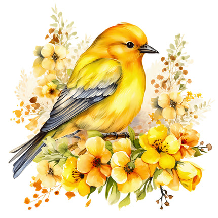 canary cotton quilting panel