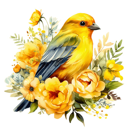 canary cotton quilting panel