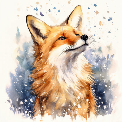 fox cotton fabric panel