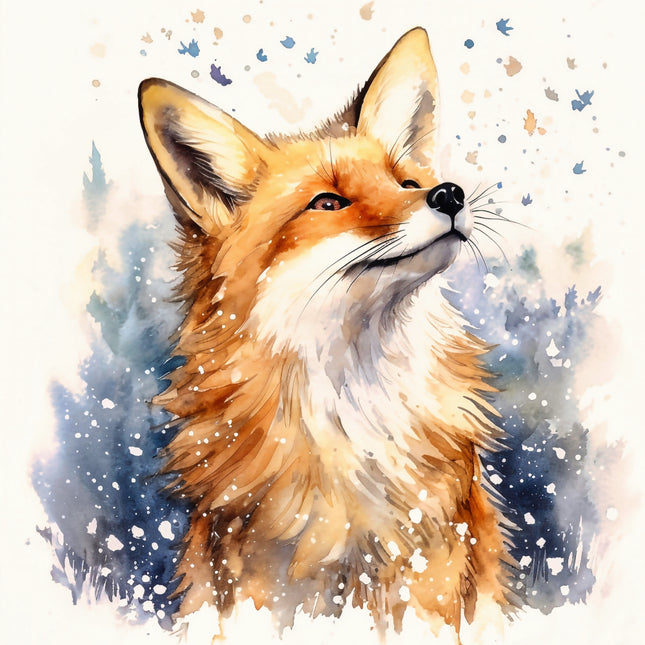 fox cotton fabric panel