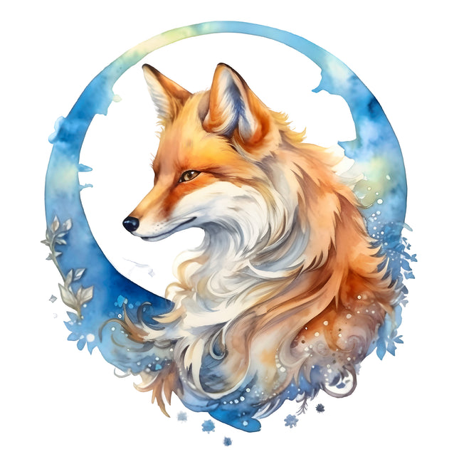 Fox 100% Cotton Fabric Panel Block S7041