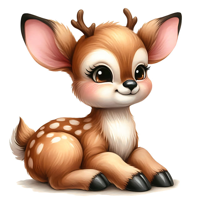 Deer 100% Cotton Fabric Panel Block SA20