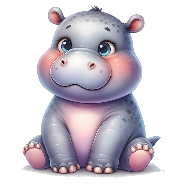 Hippo 100% Cotton Fabric Panel Block SA44