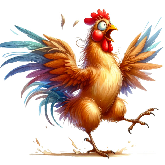 Humor Chicken 100% Cotton Fabric Panel Block SA47