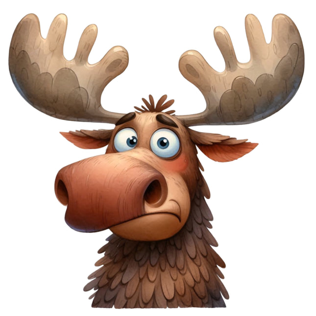 Humor Moose 100% Cotton Fabric Panel Block SA50