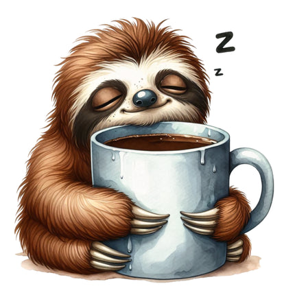 Sleepy Sloth 100% Cotton Fabric Panel Block SA51