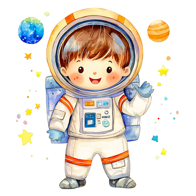 Astronaut 100% Cotton Fabric Panel Block SA67