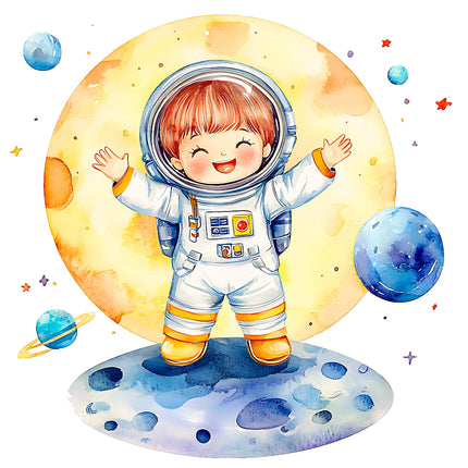 Astronaut 100% Cotton Fabric Panel Block SA74