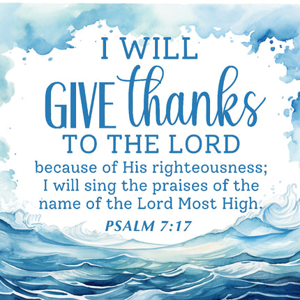 bible verse fabric panel with sea background