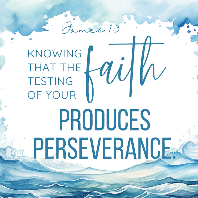 bible verse fabric panel with sea background