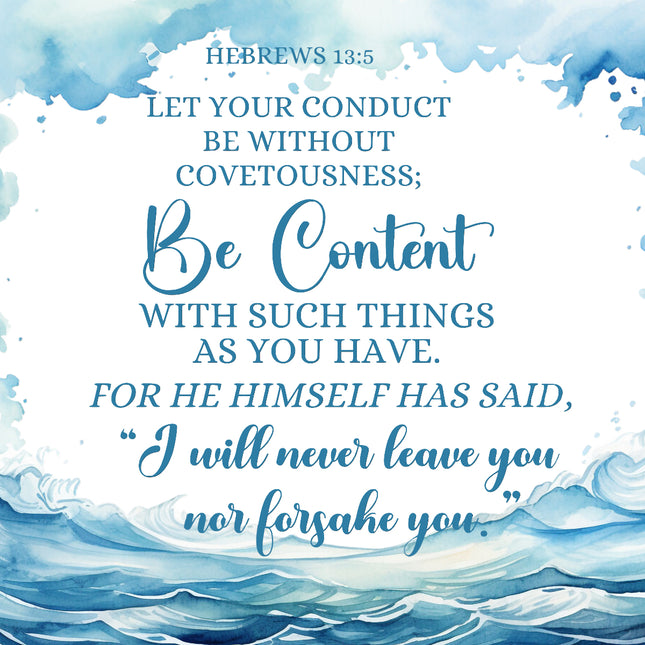 bible verse fabric panel with sea background