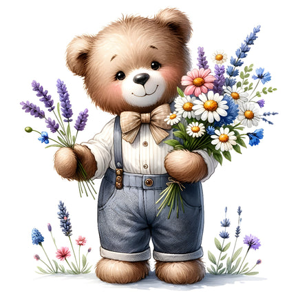 teddy bear fabric panel
