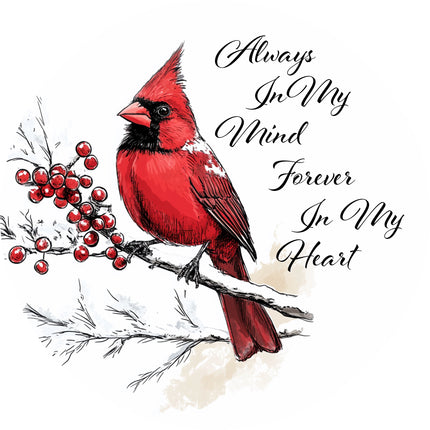 Memoriam Cardinal 100% Cotton Fabric Panel Block SC845