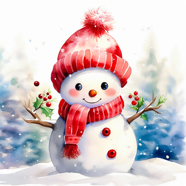 snowman fabric panel