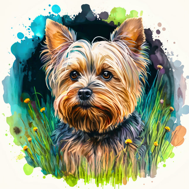 yorkie fabric panel