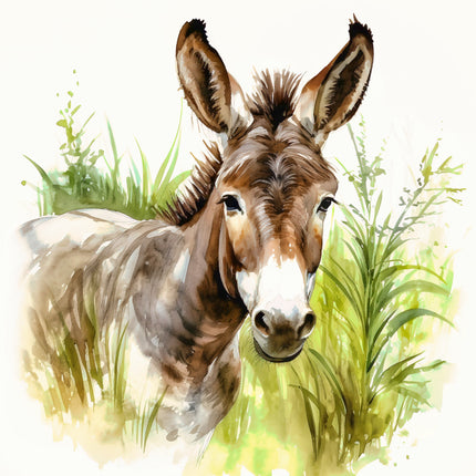 donkey cotton quilt panel