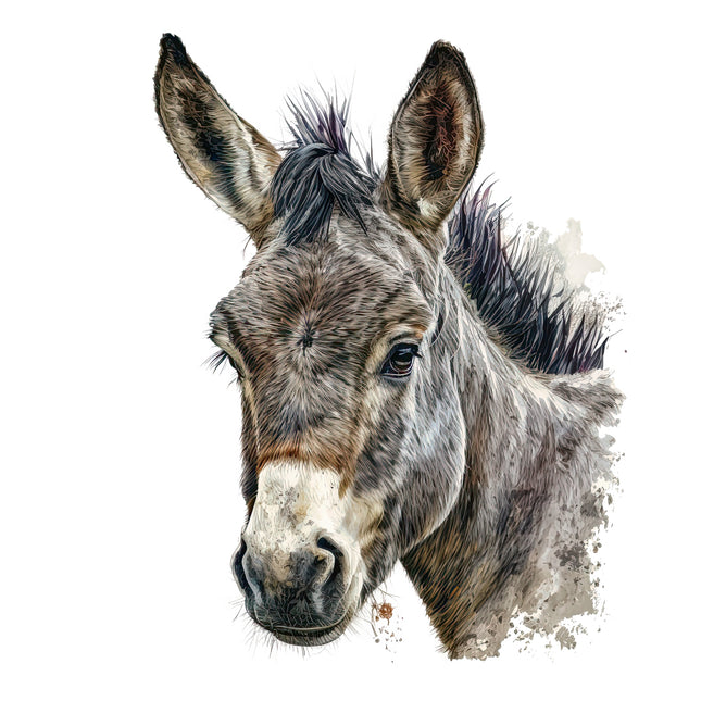 donkey cotton quilt panel