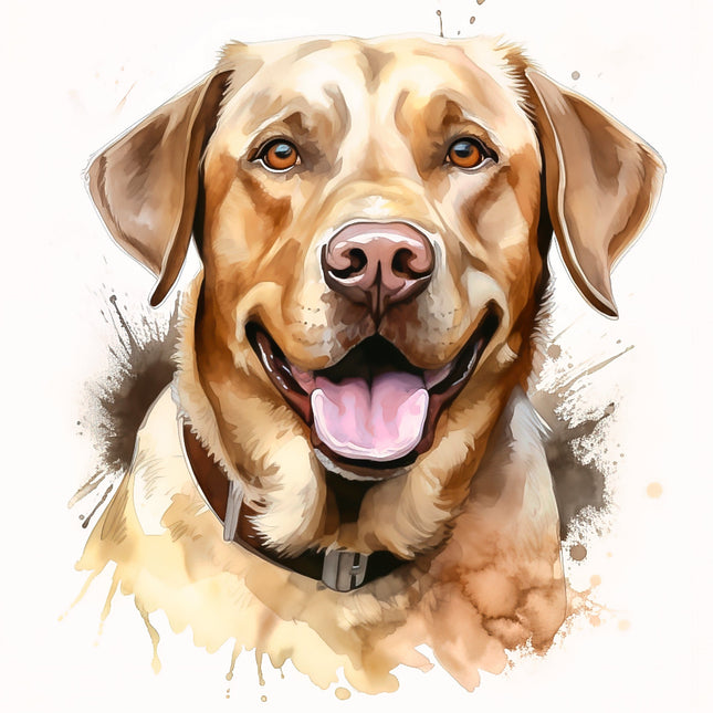 happy dog fabric panel