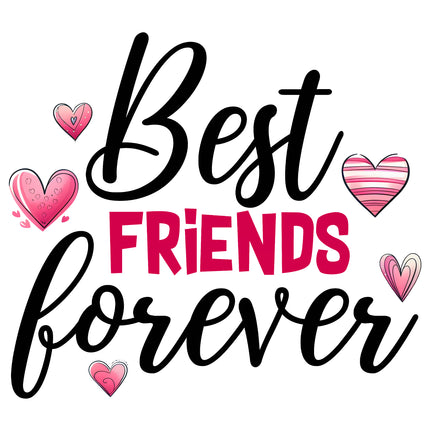 Best Friends Forever 100% Cotton Fabric Panel Block T264