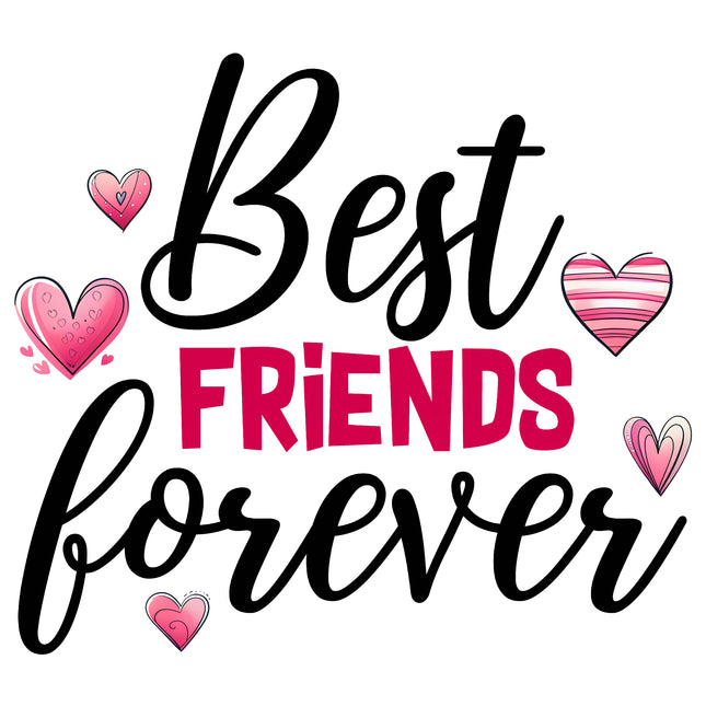 Best Friends Forever 100% Cotton Fabric Panel Block T264
