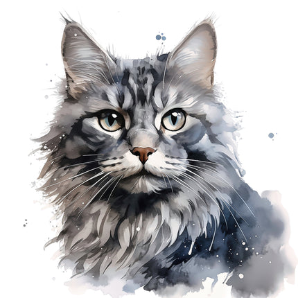 Cat 100% Cotton Fabric Panel Block T387