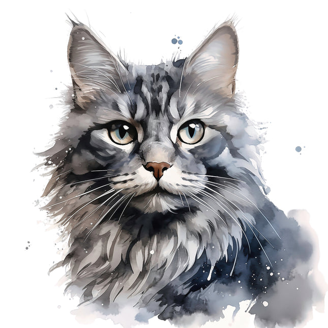 Cat 100% Cotton Fabric Panel Block T387