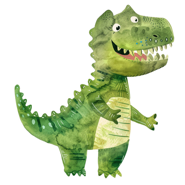 green dinosaur fabric panel