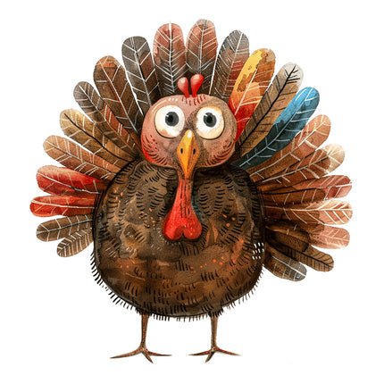 colorful turkey fabric panel