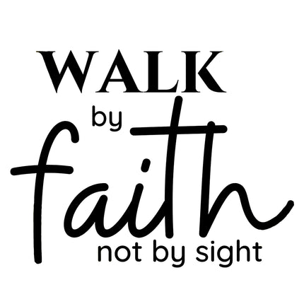 Walk by Faith Scripture 100% Cotton Fabric Panel Block T416