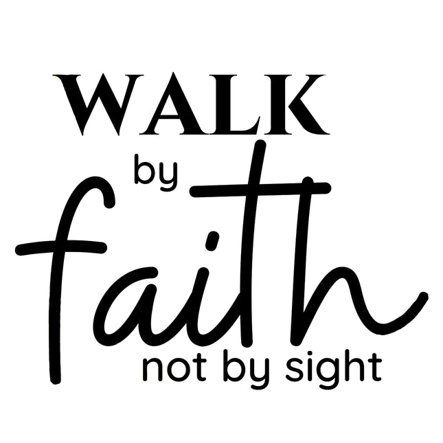 Walk by Faith Scripture 100% Cotton Fabric Panel Block T416