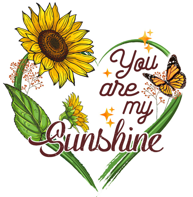 You are my Sunshine Sunflower 100% Cotton Fabric Panel Block T427