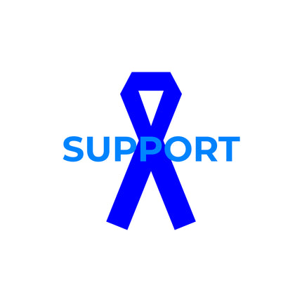 Colon Cancer Awareness Ribbon Support 100% Cotton Fabric Panel Block T501