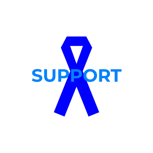Colon Cancer Awareness Ribbon Support 100% Cotton Fabric Panel Block T501