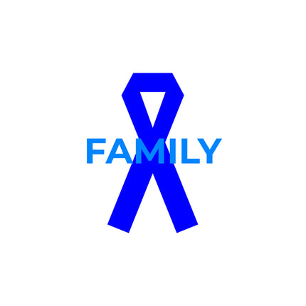 Colon Cancer Awareness Ribbon Family 100% Cotton Fabric Panel Block T502