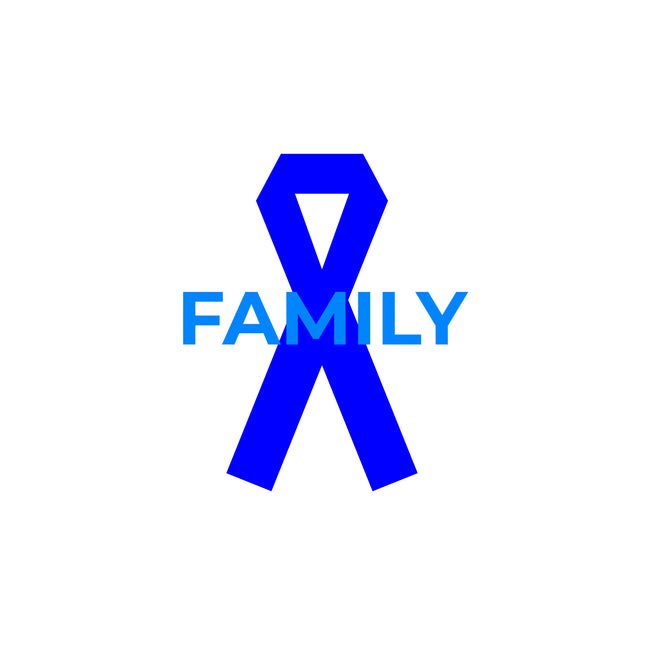 Colon Cancer Awareness Ribbon Family 100% Cotton Fabric Panel Block T502