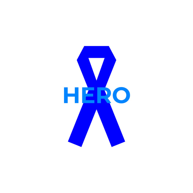 Colon Cancer Awareness Ribbon Hero 100% Cotton Fabric Panel Block T504