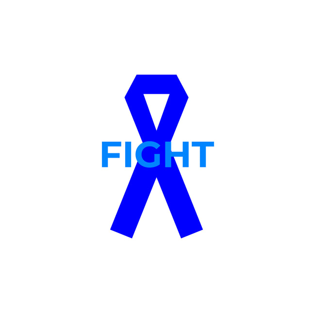 Colon Cancer Awareness Ribbon 100% Cotton Fabric Panel Block T506