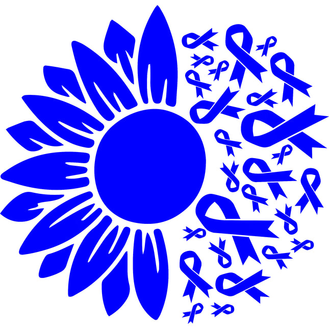 Colon Cancer Awareness Ribbon 100% Cotton Fabric Panel Block T507