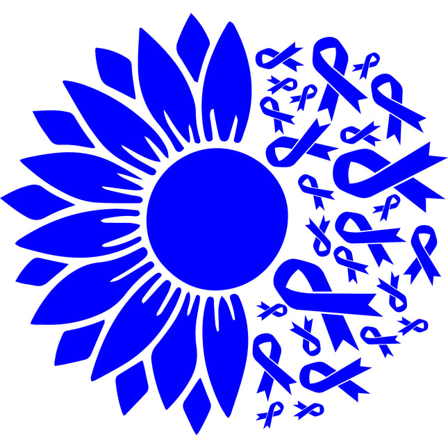 Colon Cancer Awareness Ribbons 100% Cotton Fabric Panel Block T508