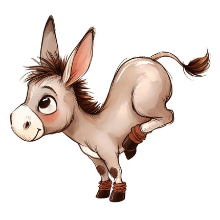 Humor Donkey 100% Cotton Fabric Panel Block T509