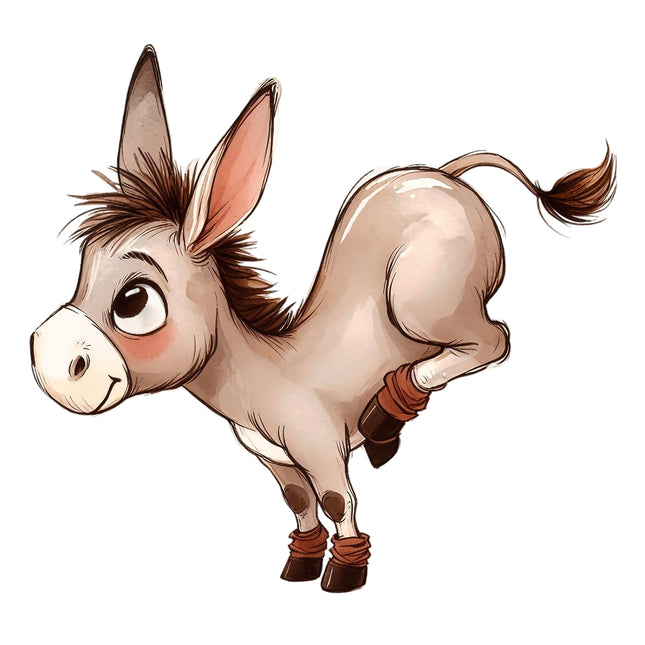 Humor Donkey 100% Cotton Fabric Panel Block T509