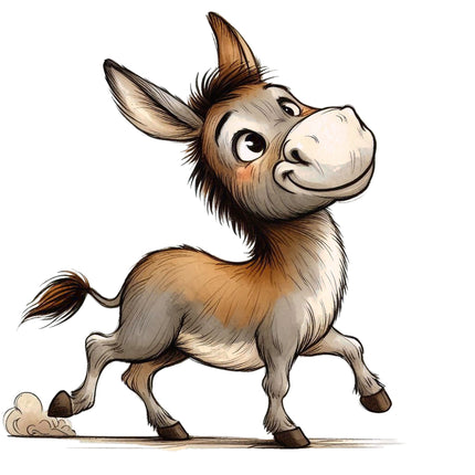 Humor Donkey 100% Cotton Fabric Panel Block T510