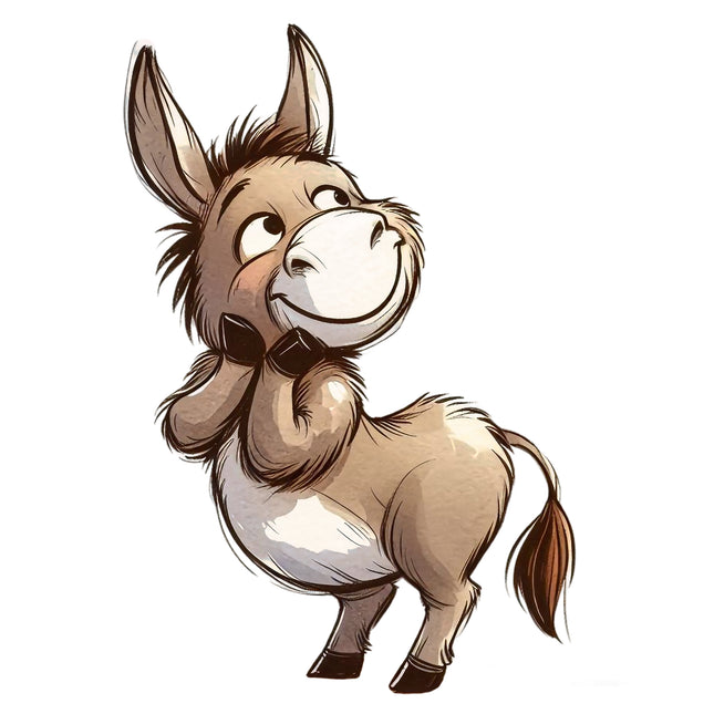 Humor Donkey 100% Cotton Fabric Panel Block T511