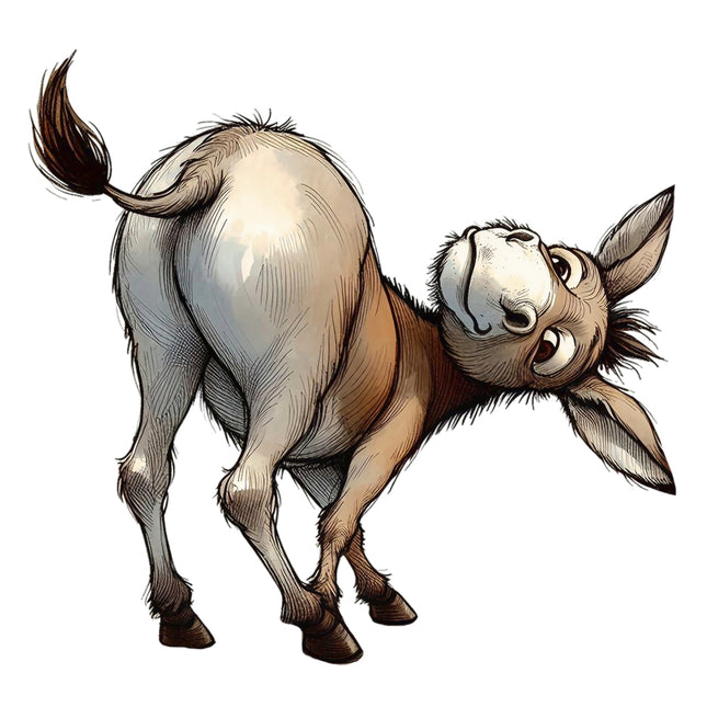 donkey cotton fabric panel