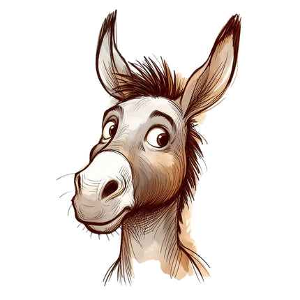 Humor Donkey 100% Cotton Fabric Panel Block T513