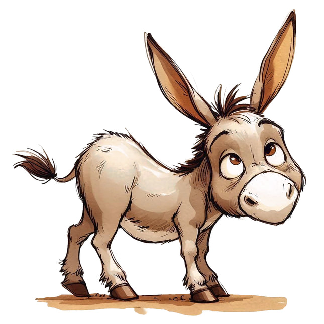 Humor Donkey 100% Cotton Fabric Panel Block T514